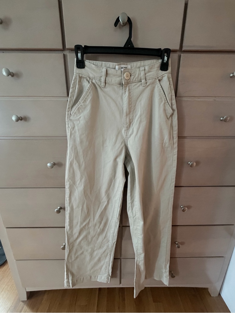 Cotton On Women's Wide Leg Chinos in Light Beige Size 4